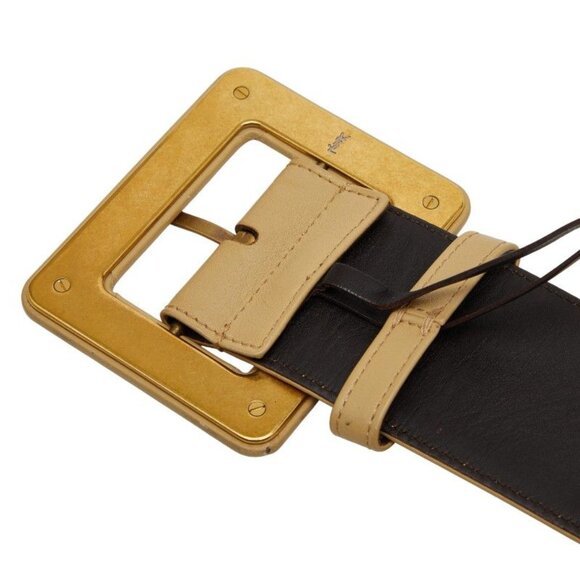 Saint Laurent Belt Size 80 32 Beige Leather